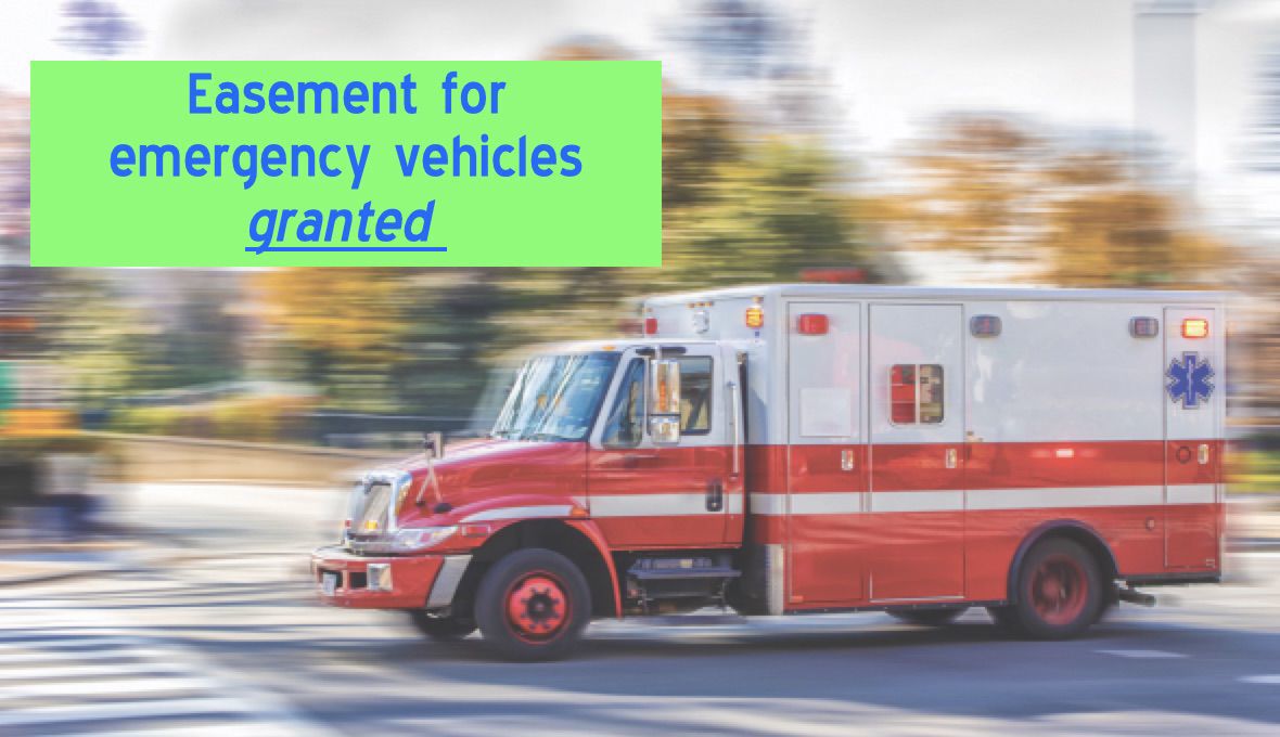 Emergency vehicle in motion